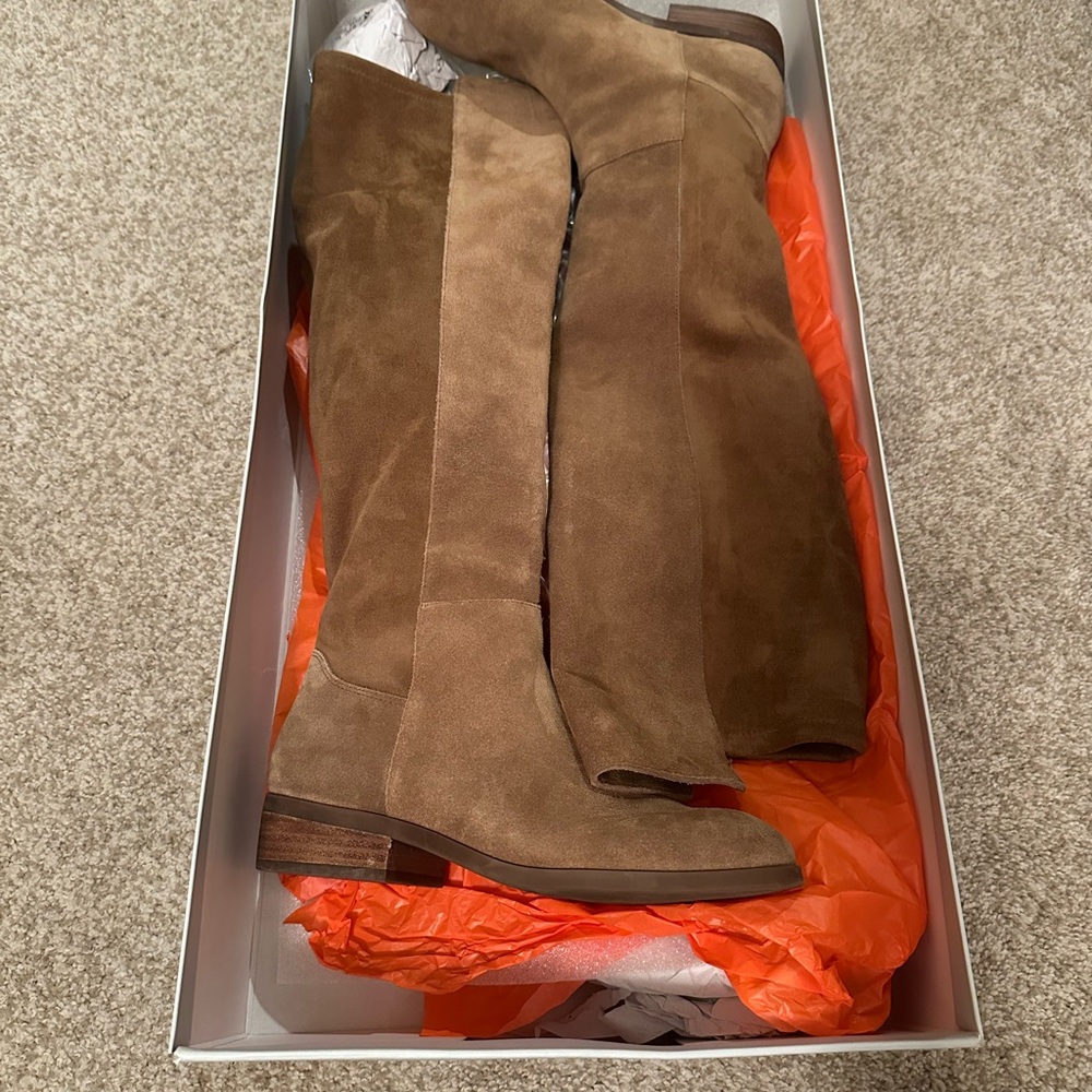 Sole Society Suede Knee-High Boots